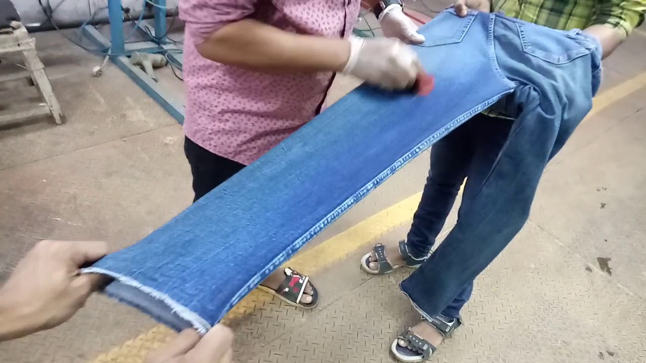 how to Potassium Permanganate rubbing on denim pant