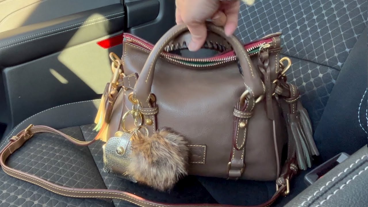 Micro Satchel WIMB Dooney and Bourke Florentine Leather(Elephant color). PUP Cameo. 🐶❤️