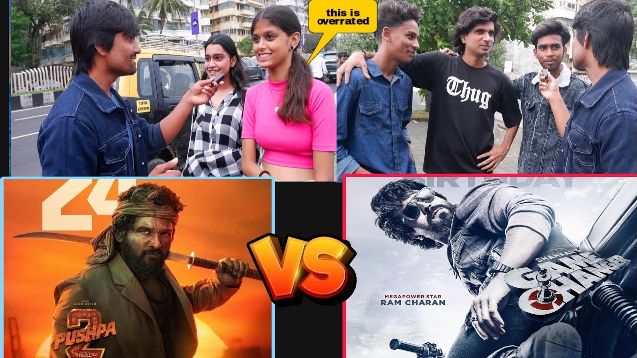 Game Changer VS Pushpa 2 | which movie people are more excited for? allu arjun ram charan, reaction