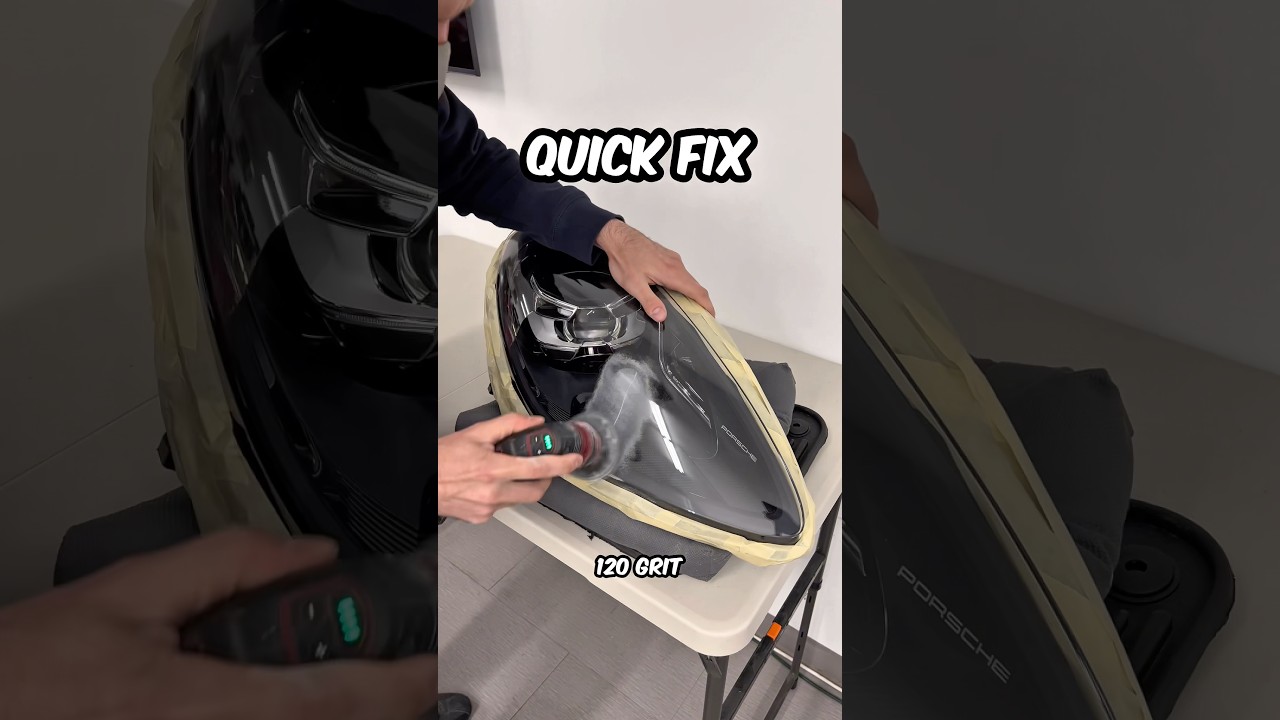 How to repair a deep headlight scratch