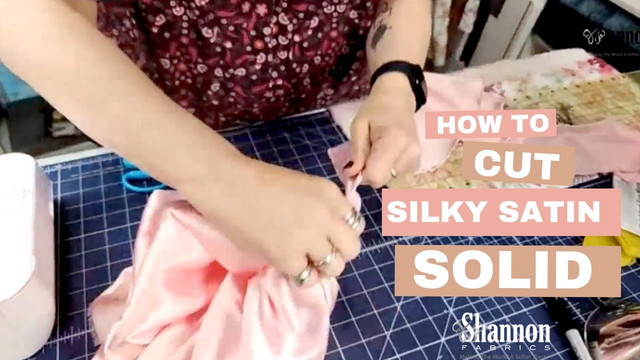 A surprisingly SIMPLE way to cut Silky Satin Solid! #satin #sewing