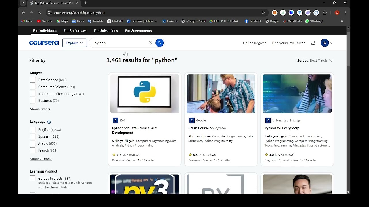How to navigate through the coursera website
