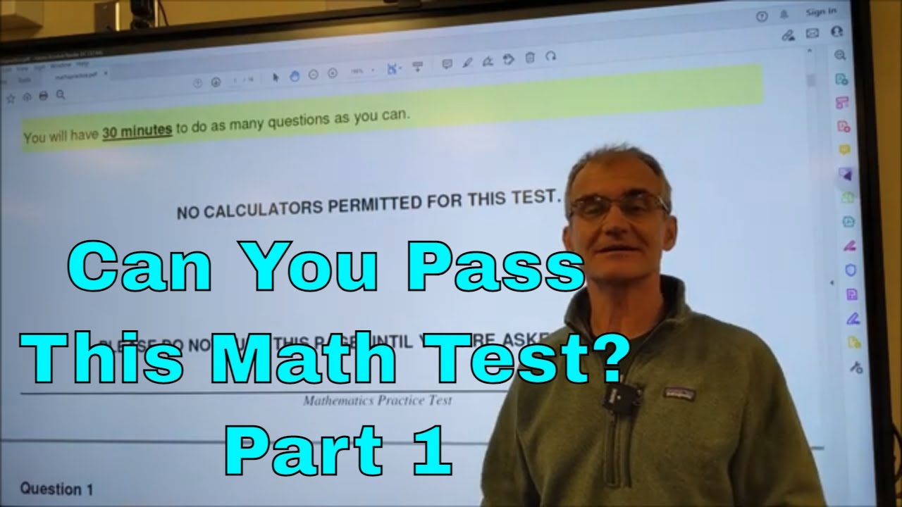 Can You Pass This Australian Maths Test? Part 1