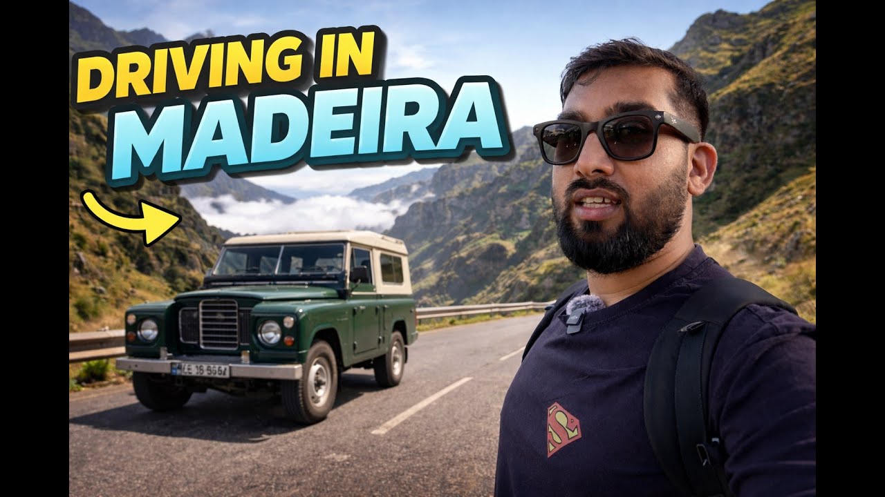 વાદળોમાંથી પસાર થતી સવાર l Driving through the clouds from Pico do Arieiro to Funchal ☁️🚗