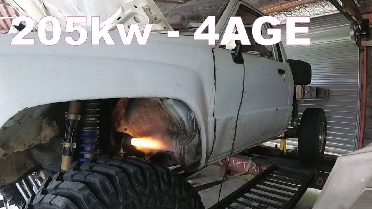 Toyota Hilux 4age dyno  - garrett gtx2860r gen 2
