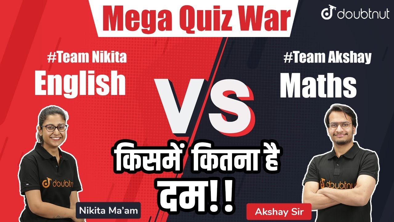 CBSE Term 2 Class 10 | English VS Maths | Mega Quiz War | Akshay Sir VS Nikita Ma'am | Doubtnut