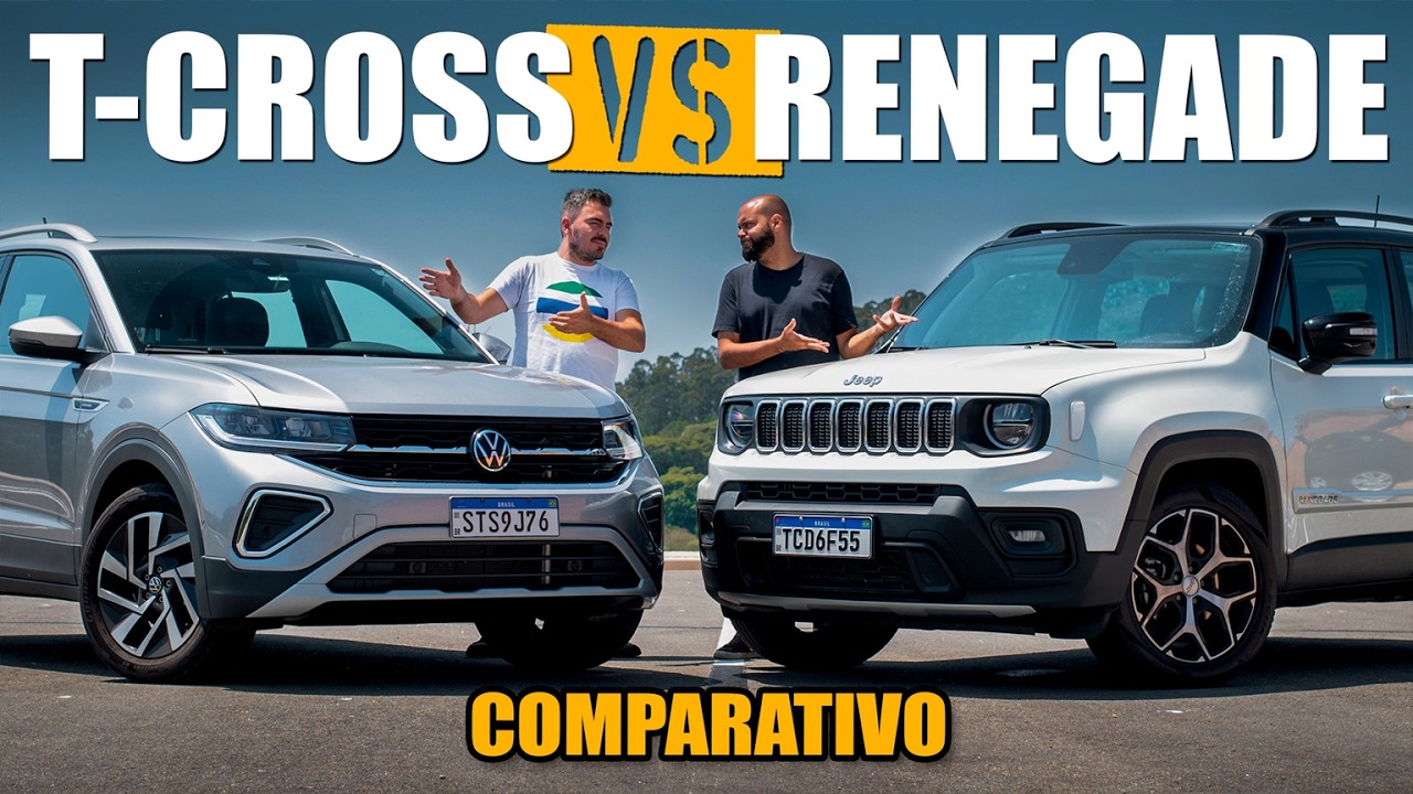 Jeep RENEGADE VS Volkswagen T-CROSS, qual o melhor SUV compacto dentre os dois?