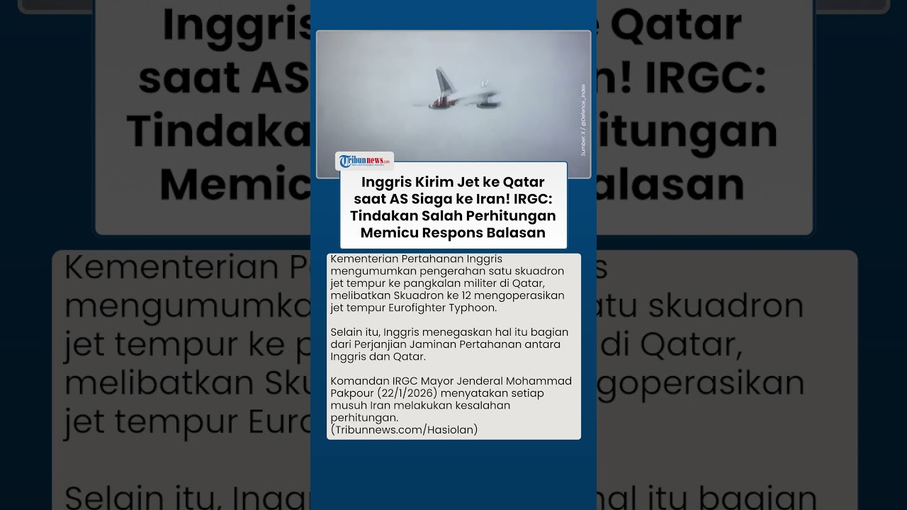 Inggris Kerahkan Jet Typhoon ke Qatar Bagian Perjanjian Pertahanan, IRGC Ingatkan Salah Hitung Musuh
