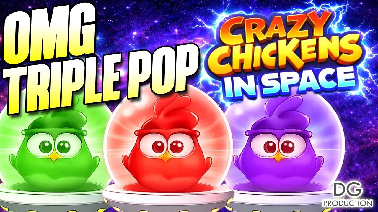 ‼️OMG TRIPLE POP BIG WIN NEW CRAZY CHICKENS IN SPACE LUCKIEST SLOT MACHINE CASINO LAS VEGAS WOW