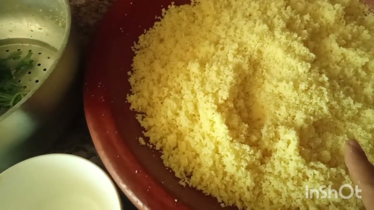كسكس بالتفاية+طريقتي في تصبير الفلفل الحار 
