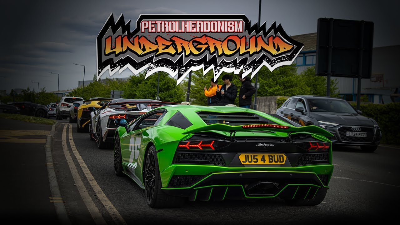 Supercars and Modified cars leaving Petrolheadonism Underground