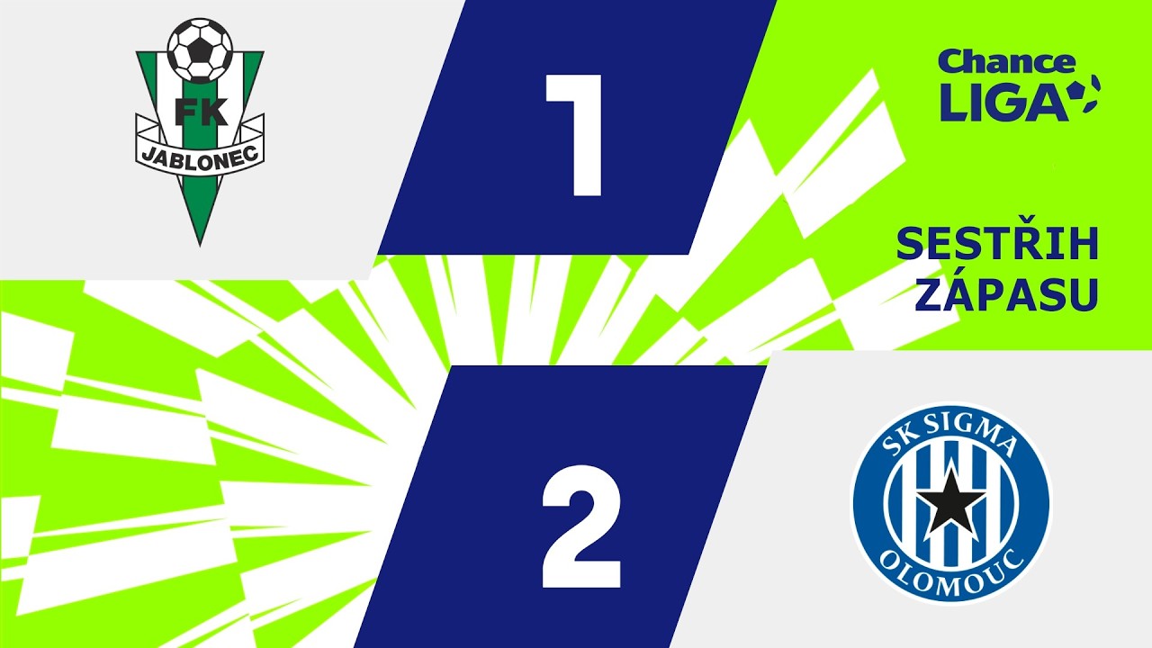SESTŘIH: Jablonec - Olomouc 1:2. V závěru rozhodl Šíp, Sigma je už pátá