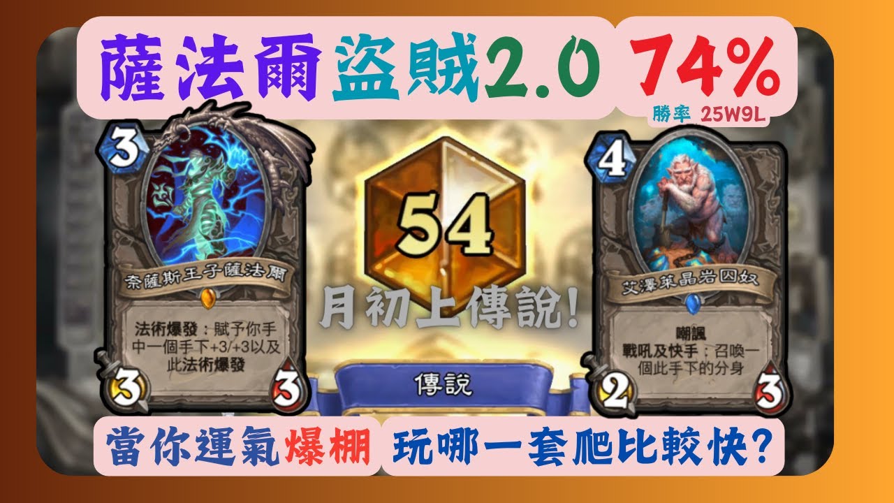 [運氣牌組] 薩法爾盜賊2.0 當你運氣爆棚 玩哪一套爬比較快 |天堂島危機