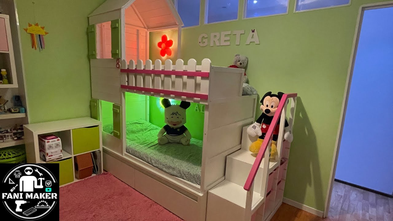 IKEA HACK 2.0! Ho rifatto il letto a castello per i bambini , usando Kura, Malm e Trofast!