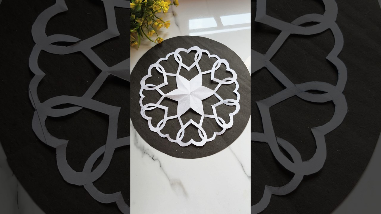how to make easy and beautiful snowflake ❄️ 217 #snowflake #shorts #viral #papercraft #craft #diy #