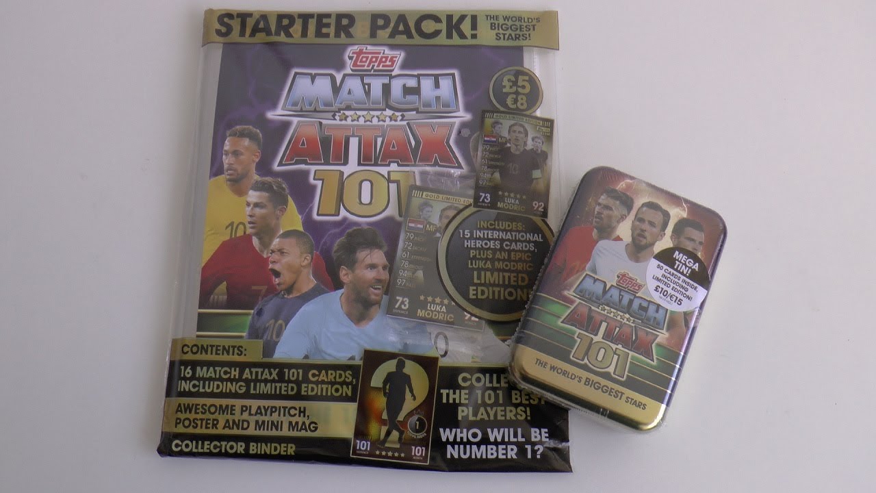 ⚽ Topps MATCH ATTAX 101 Trading Cards | STARTER PACK & MEGA TIN OPENING! ⚽
