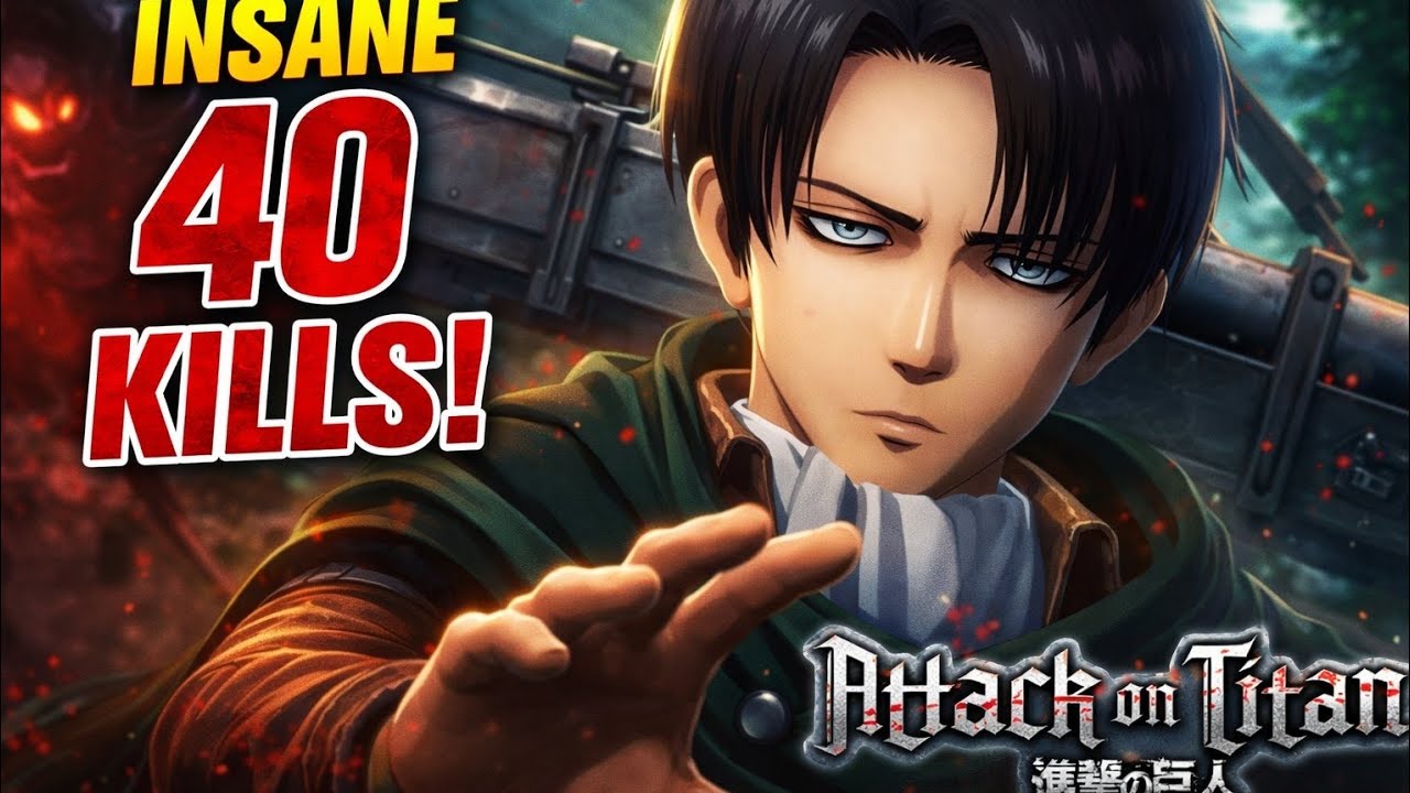 ATTACK ON TITAN INSANE 40 KILLS With Levi 😈  Attack on Titan Gameplay