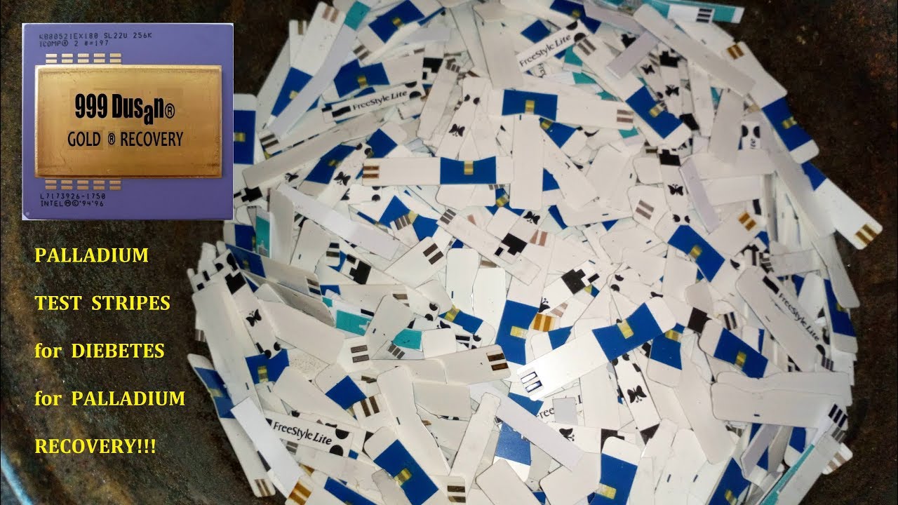 Diebetes test strips proces for Palladium recovery with Tin chloride!