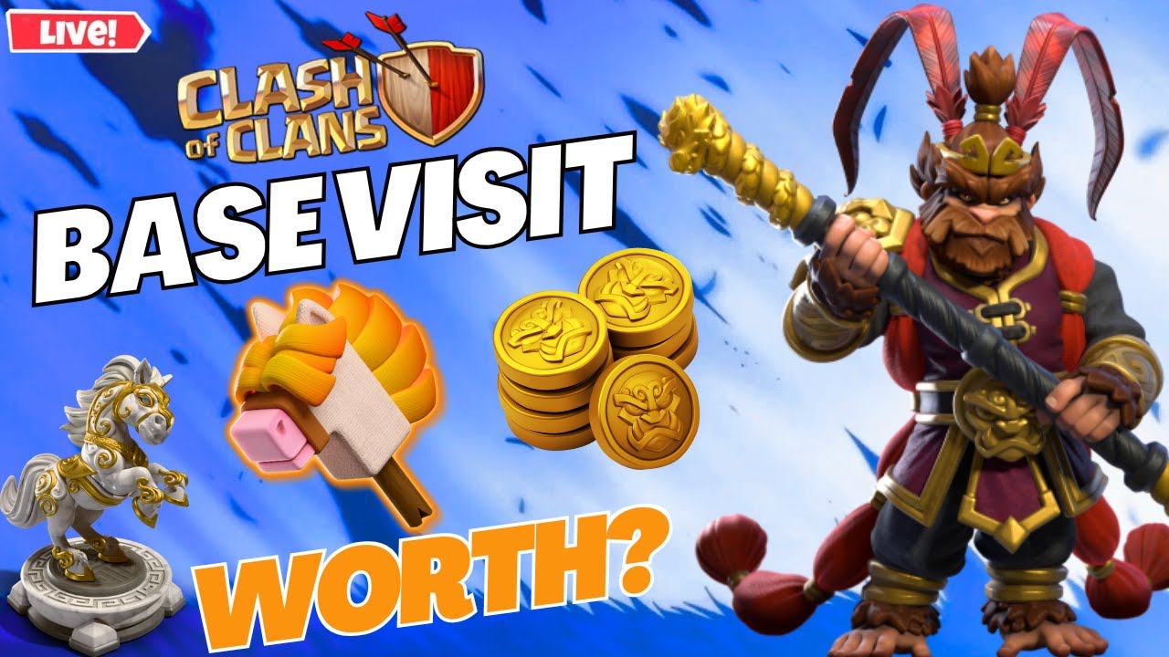 🔴LIVE | BASE VIST🔥|| MEDAL EVENT ☠️||#clashofclans #basevisiting #coclive