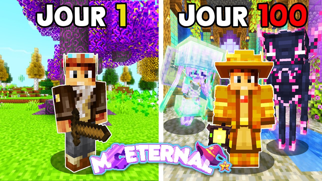 J'ai pass&eacute; 100 jours sur MINECRAFT ETERNAL, voici ce qu'il s'est pass&eacute;...