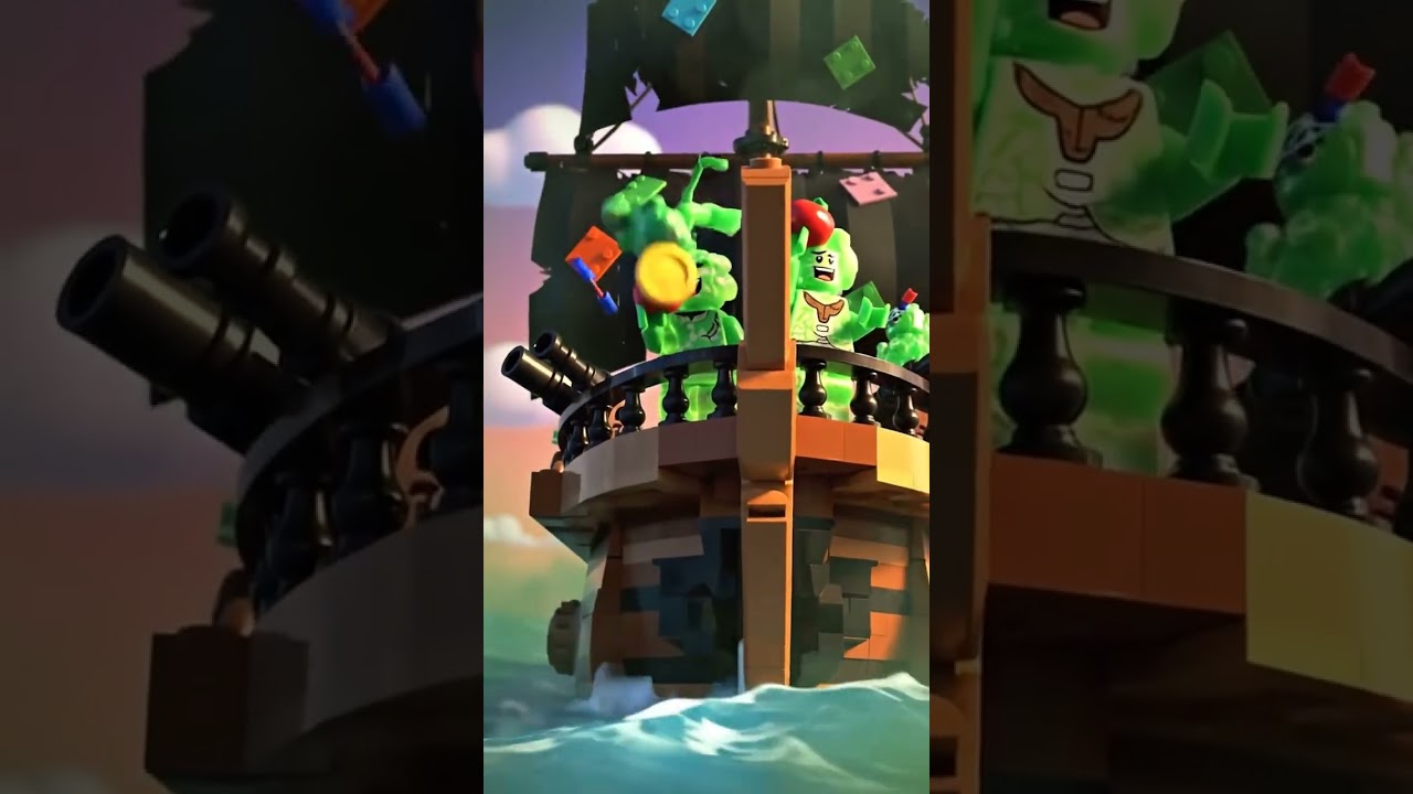 LEGO Jack Sparrow vs Ghost Captain | Epic Ship Chase & Sword Clash!👻 