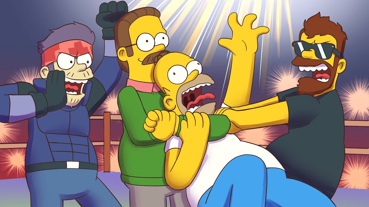 Simpsons Wrestling with Huggbees and Solid JJ