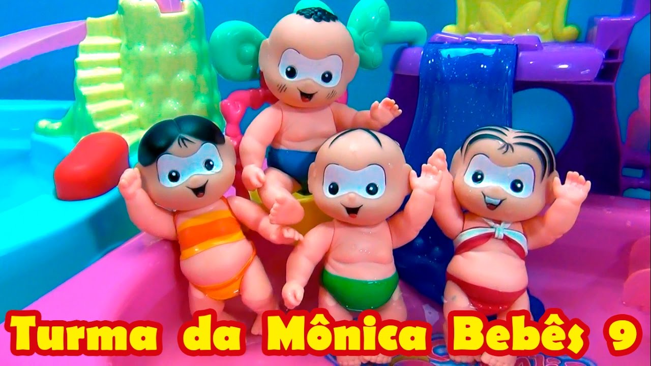 Turma da Mônica Bebês! Piscina e Escolinha 9! Novo! #brincadeiras #turmadamonica  #turmadamônica
