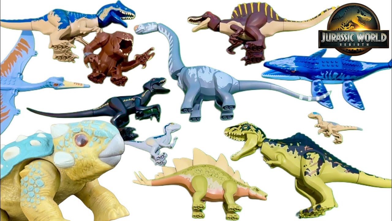 DESCUBRIENDO Y ARMANDO DINOSAURIOS!! SPINOSAURIO, MOSASAURIO, TITANOSAURIO, DISTORTUS REX & MÁS!!! 