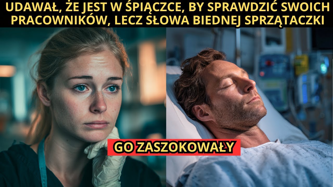 Udawał śpiączkę, by sprawdzić pracowników, ale SŁOWA BIEDNEJ SPRZĄTACZKI go ZASZOKOWAŁY.