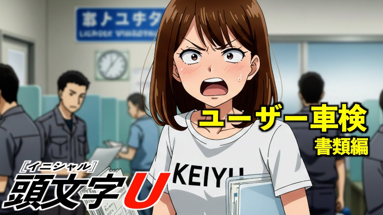AI架空アニメ「頭文字Ｕ（ユーザー車検・書類編）OP主題歌~ユーザー車検とか余裕じゃん~