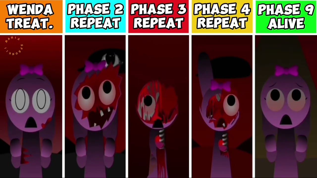 Sprunki PHASE 2–3–4 & WENDA Treatment… But Everything REPEATS After PHASE 9! 🔁