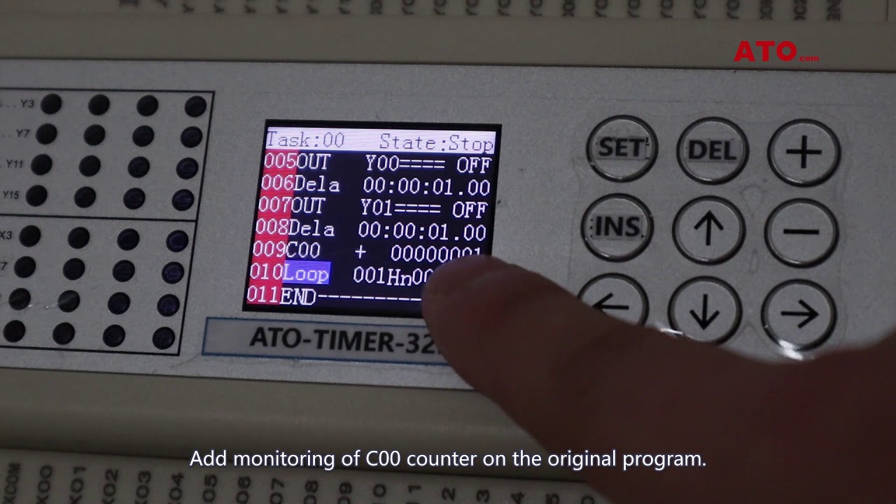 Counter instructions in simple PLC (programmable timer relay)