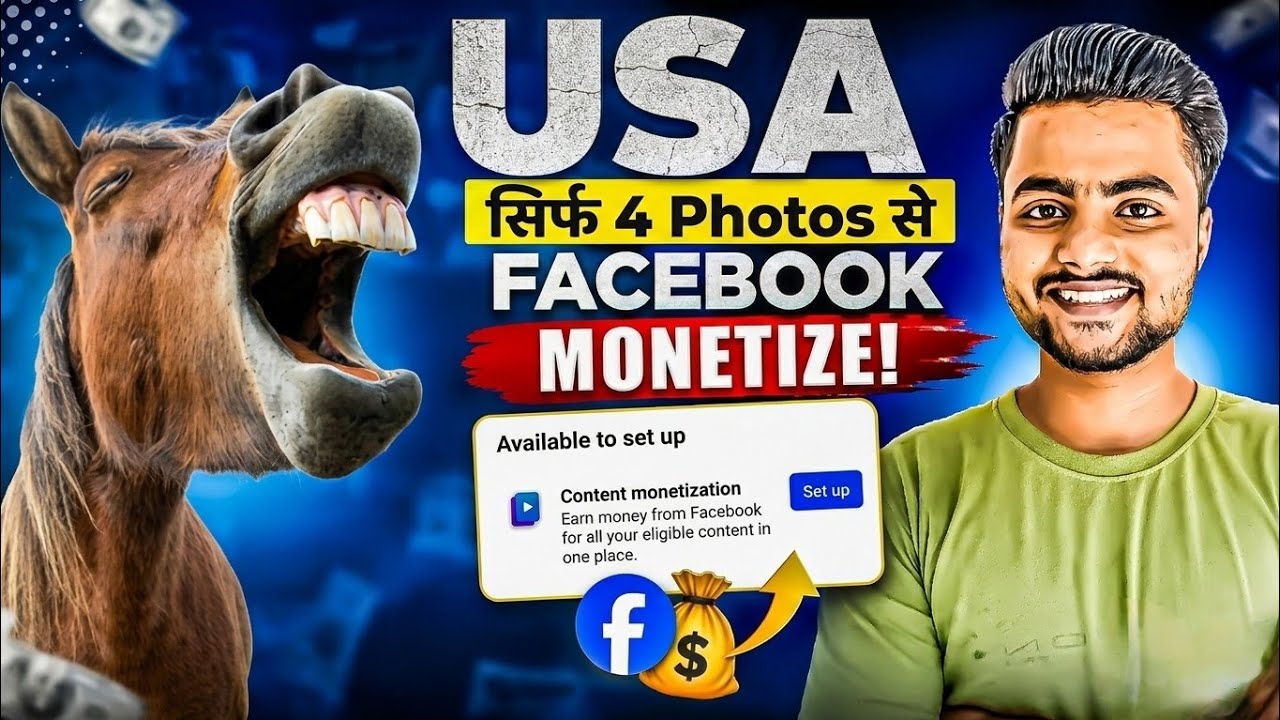 💥 4 Photos = Facebook Monetized  New High RPM USA 🇺🇸  Idea 💡