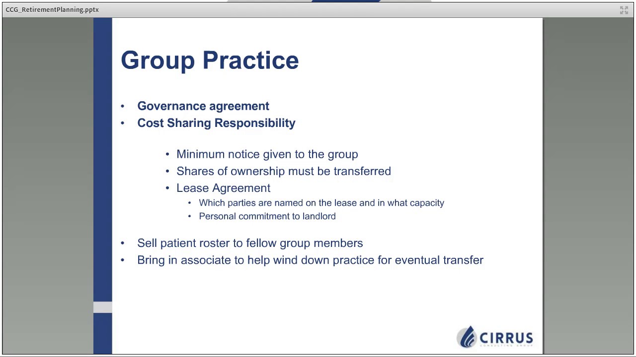 Webinar: Physician Retirement and Transition Planning