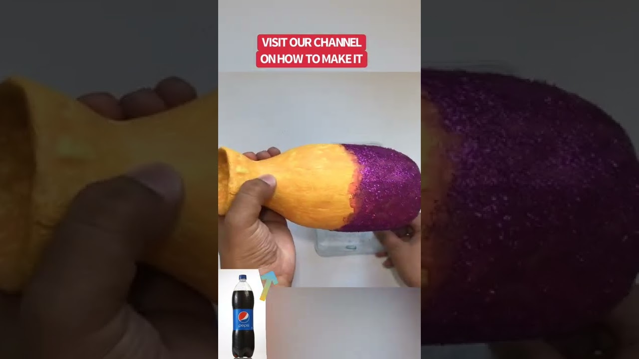 Plastic bottle flower vase making - Look like ceramic vase | Cement pottery making#SHORT