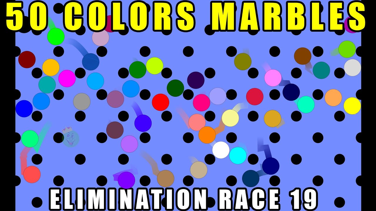 50 Colors Elimination Marble Race in Algodoo #19 \ Marble Race King