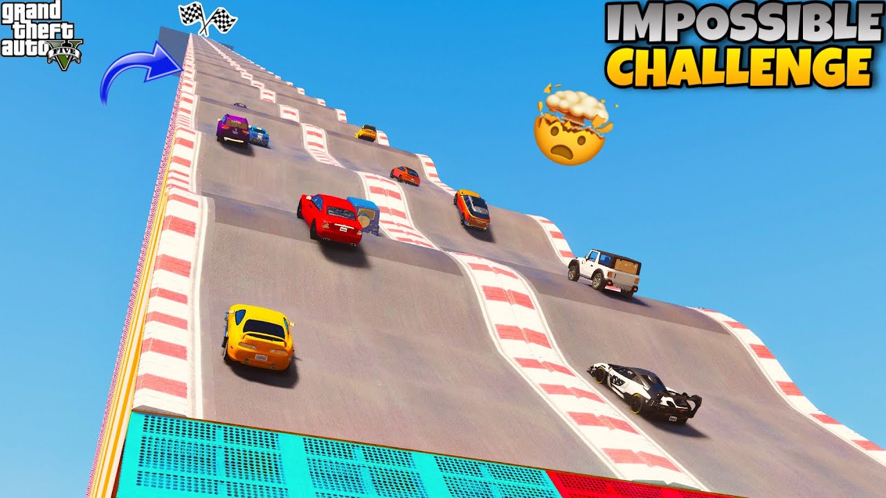 Indian Cars VS SKY BUMP CHALLENGE In GTA V🤯 || IMPOSSIBLE CHALLENGE ||