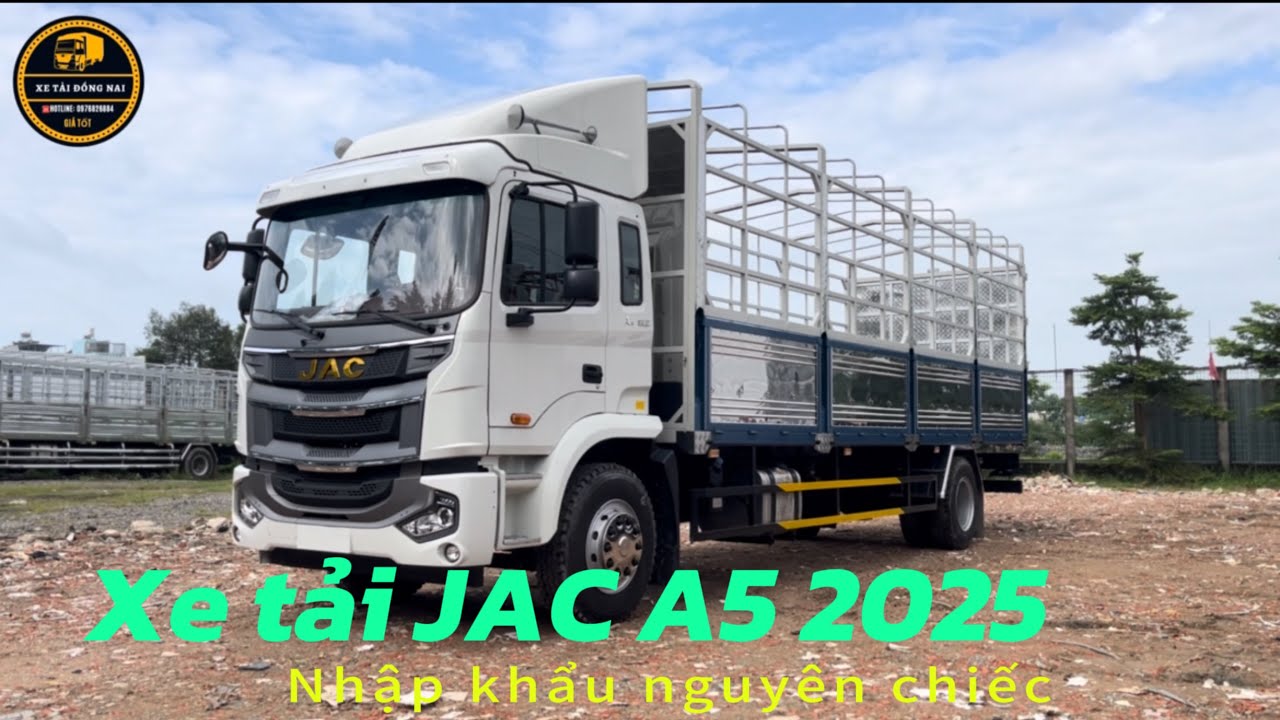 Xe tải JAC A5 tải 9 tấn thùng dài 8m2. Mẫu mới 2025 với sự thay đổi về chiều cao thùng 😘
