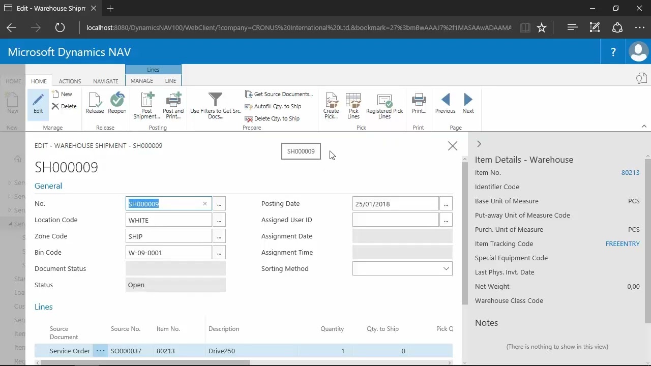 Dynamics NAV - M04-08 Service WMS Integration