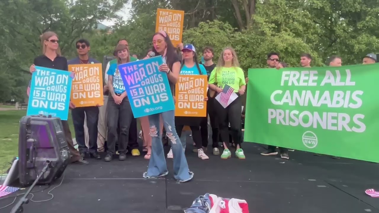 SSDP's gina vensel speaks at the Great American Cannabis Freedom Rally