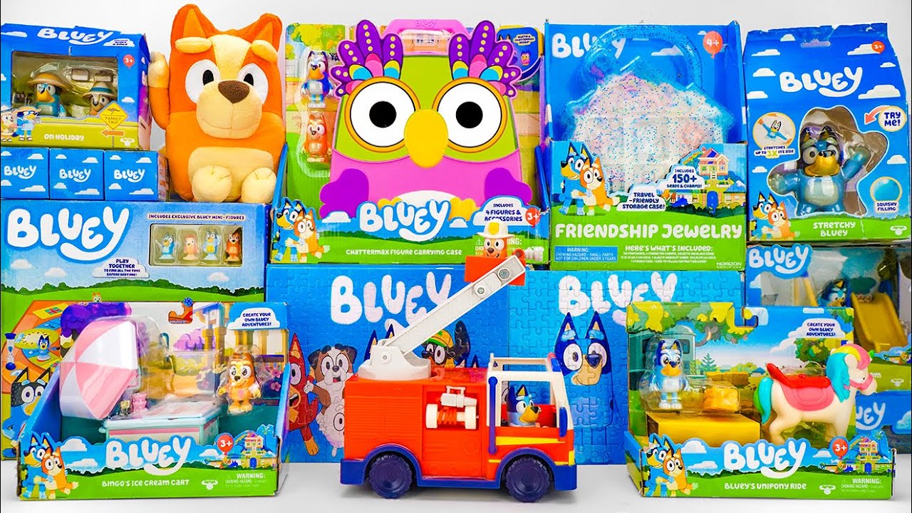 Bluey Toy Collection Unboxing Review 💜 Chattermax Figure Carrying & Bluey Friendship Jewelry Case