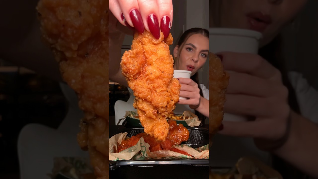 WINGSTOP NO-TALKING MUKBANG (bites only) ❤️&zwj;🔥💯 #wingstop #wingstopranch #foodie #crunchyasmr