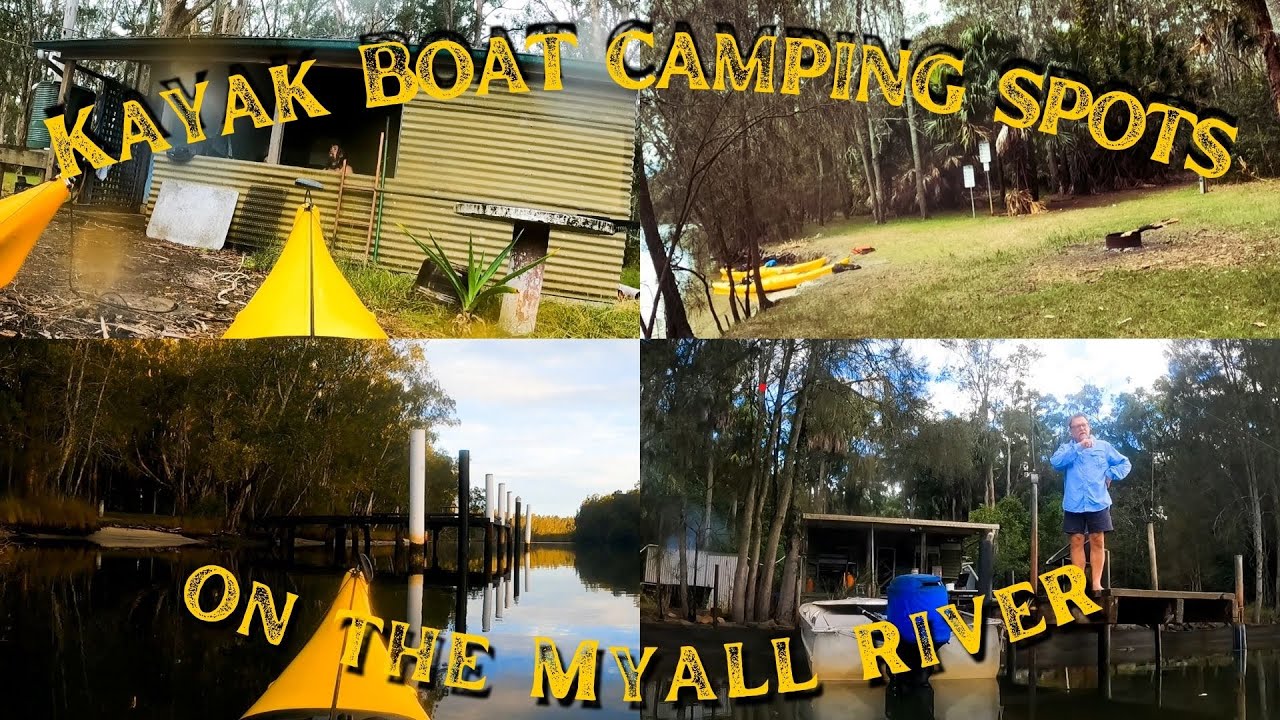 Three Kayak / Boat Camping spots on the Myall River . Myall Lakes National Park