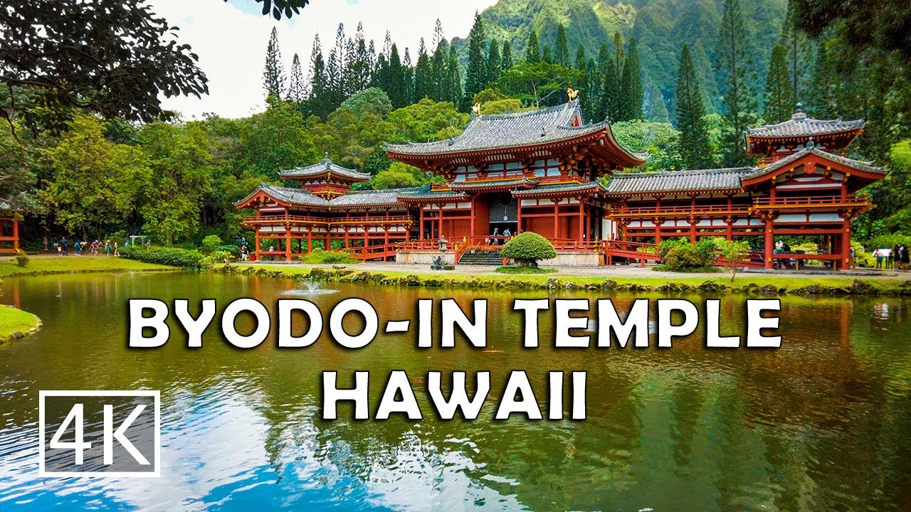 [4K] Byodo-In Temple - The Japanese Buddhist Temple in Hawaii USA - Walking Tour
