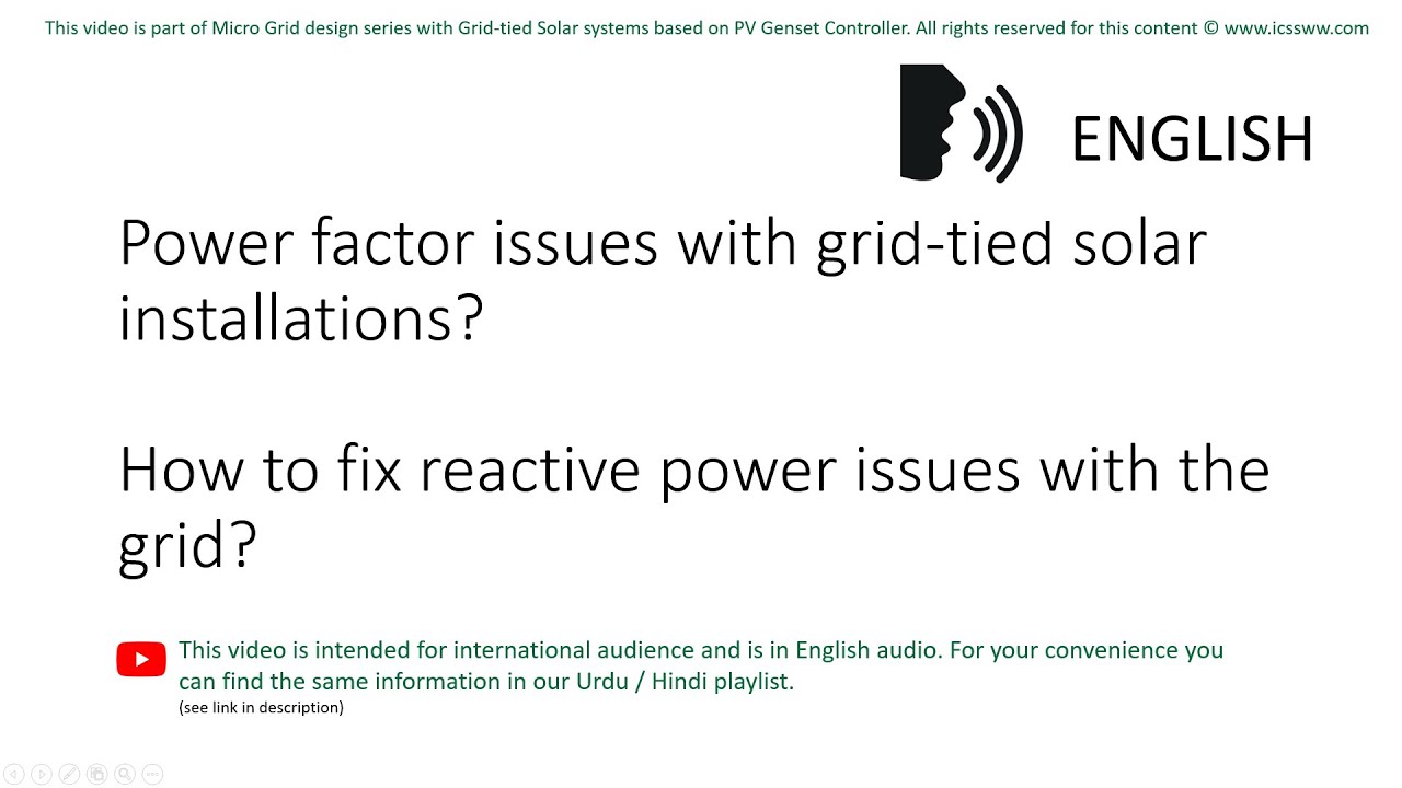 Power factor issues with ongrid solar installations? How to fix reactive power issues with the grid?