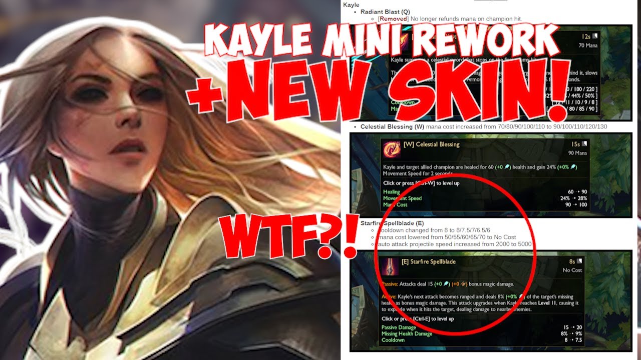 Kayle gets a mini rework + New Kayle Skin! | kayle 1v9