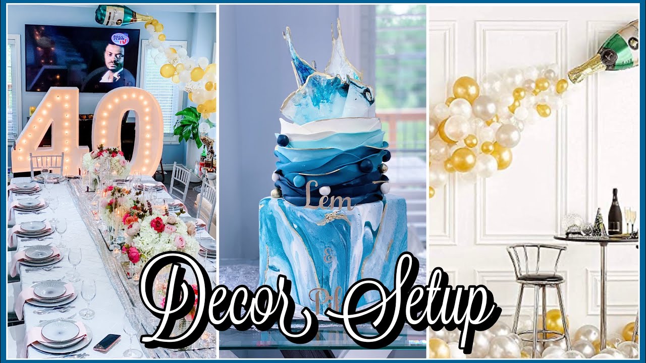 Classy Birthday Decoration Ideas At Home | 40th Birthday Décor | Elegant Birthday Decoration Ideas