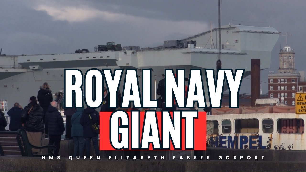 HMS Queen Elizabeth at Gosport | Close-Up View from Falkland Gardens