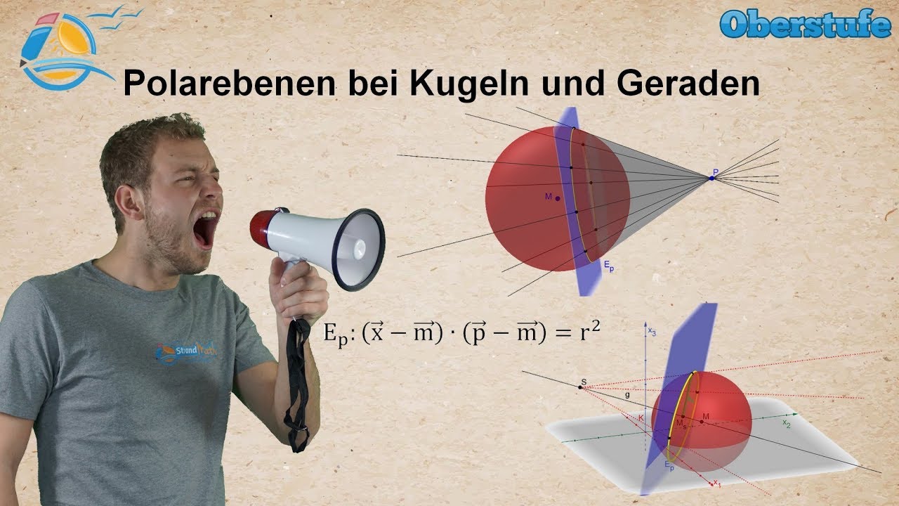 Polarebenen bei Kugeln und Geraden - Vektorrechnung Gymnasium StrandMathe - Wissen