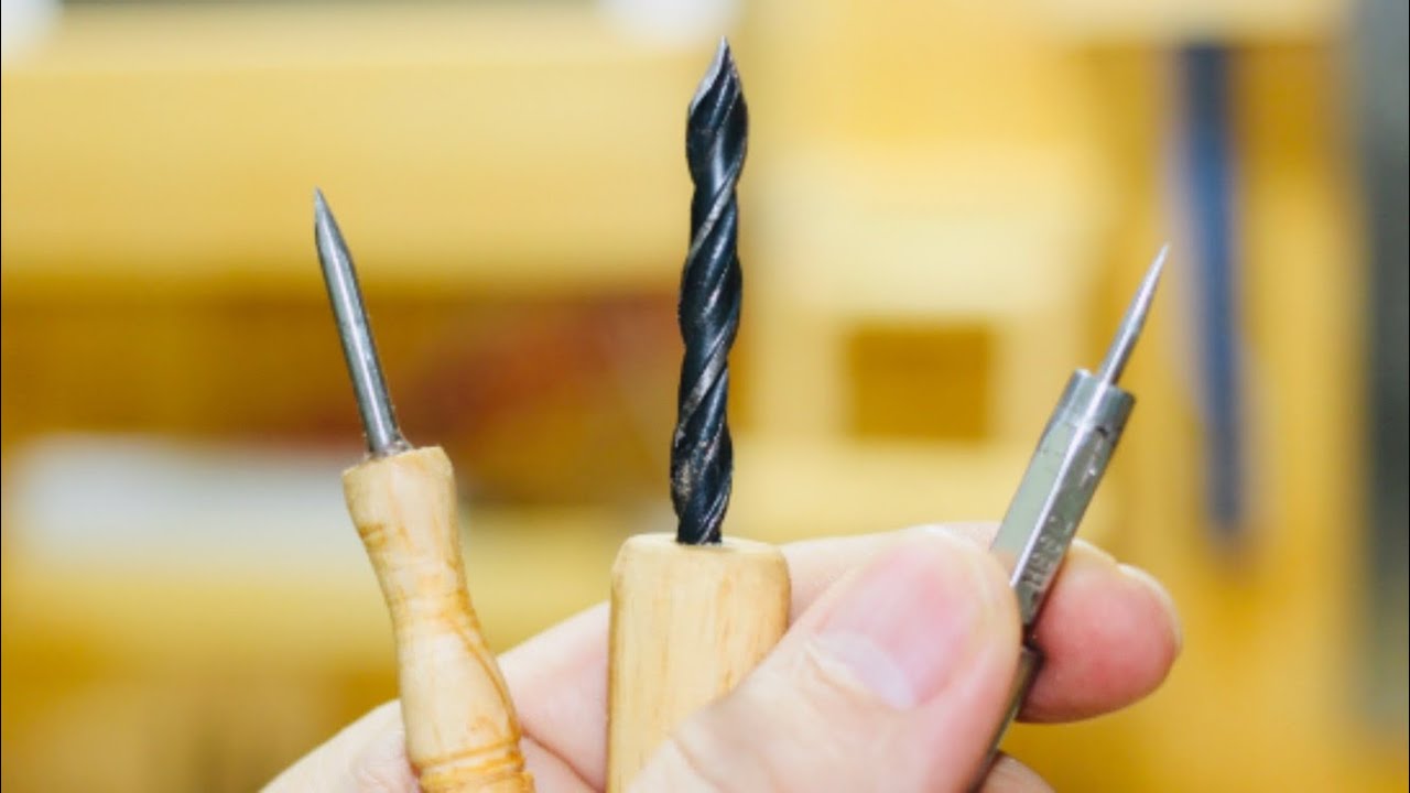낡은 드릴 비트로 송곳 센터펀치 만들기 Make a AWL with an OLD DRILL BITS 목공DIY
